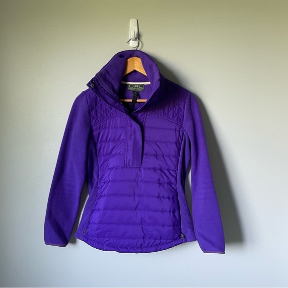 Ralph Lauren Purple Women's Quarter Zip Fleece Pullover Size Small - Picture 1 of 6